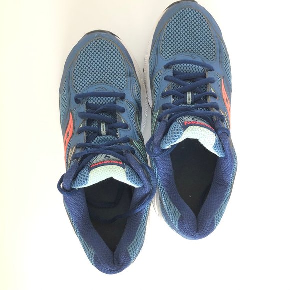 SAUCONY COHESION 9 Grid Womens Size 6.5 Blue Coral - Picture 4 of 6